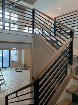 Image of Stylish Stairway for New Home Construction